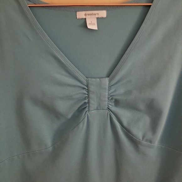 Dressbarn Short Sleeves Vneck Top - Picture 2 of 6
